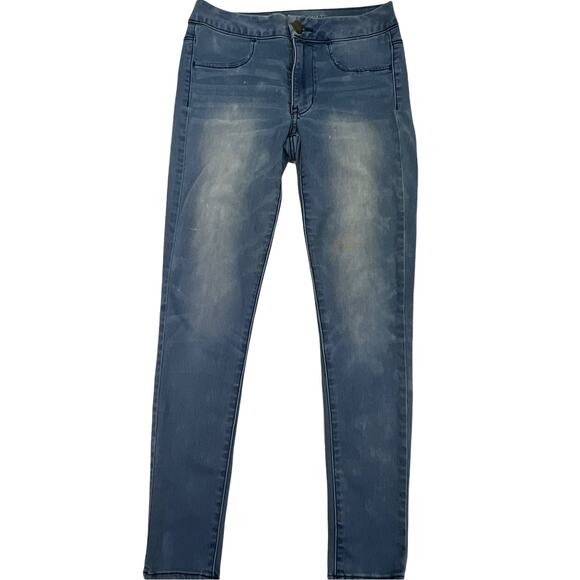 AEO American Eagle Outfitters Extreme Leggings AEO Sateen Jegging Skinny Jeans - Picture 2 of 15